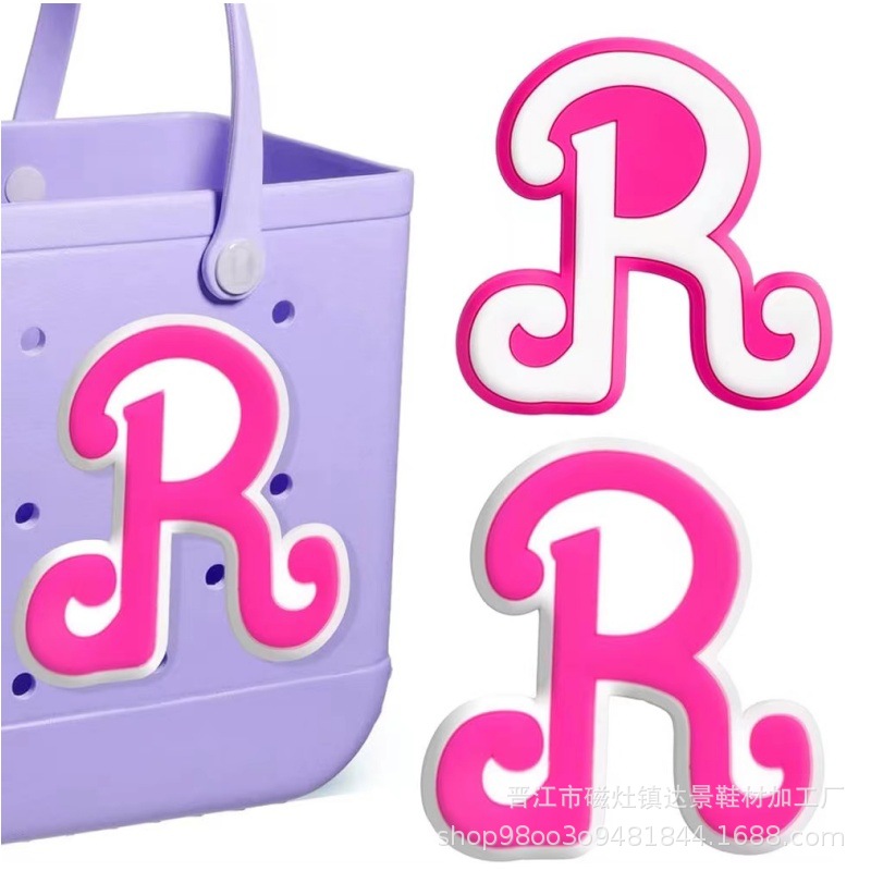 Botones de zapatos rosados con letras grandes, botones de botones, botones de botones