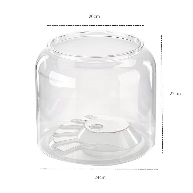 Plastic turtle breeding cylinder micro -landscape hood living room transparent lid lizard lizard climbing cylinder