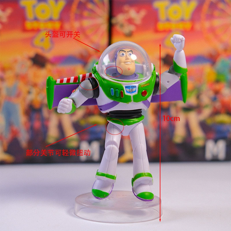 Makasa Toy Story 4, блестящие декорации в коробке, полуподвижные, набор Buss Light Years Woody Charm