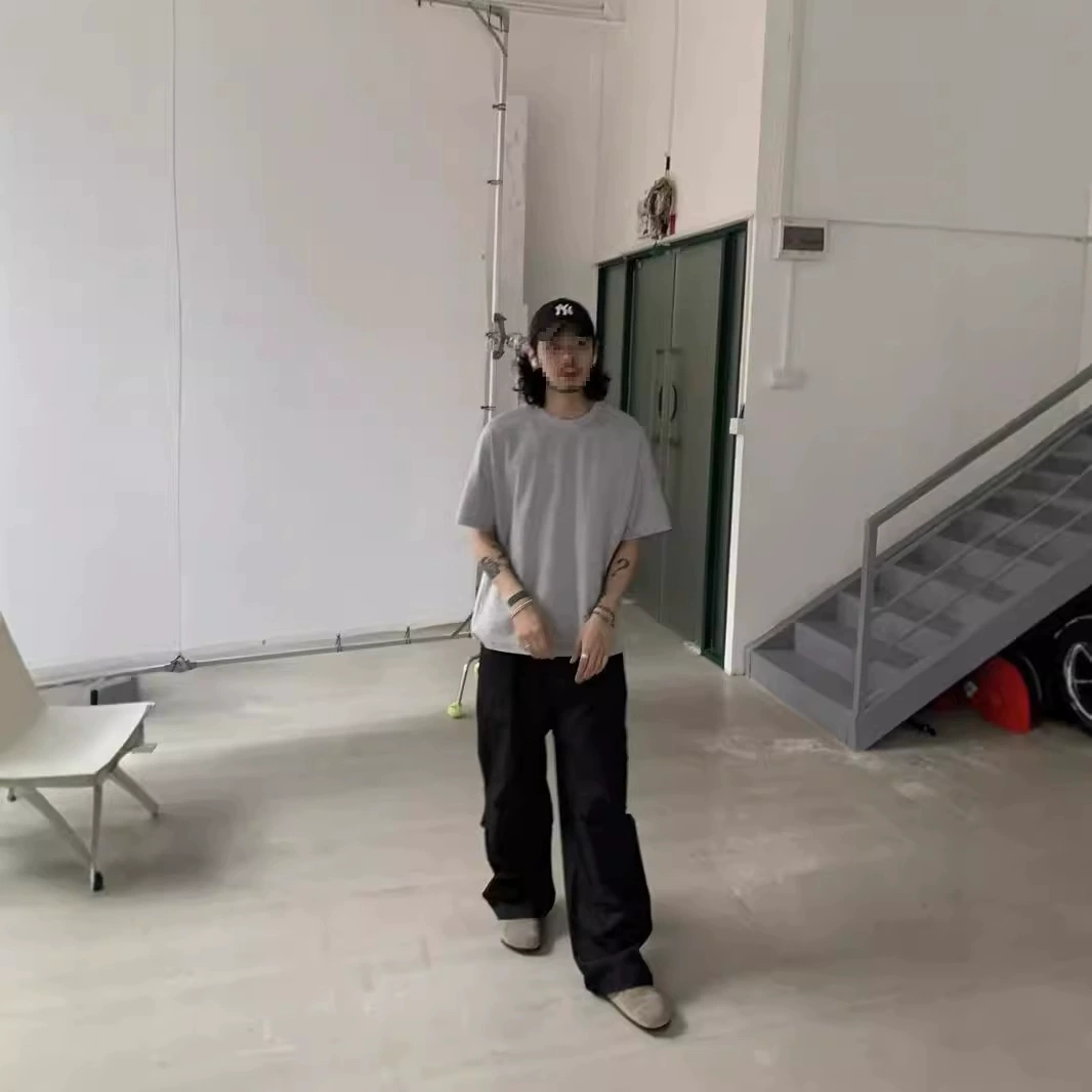 Летние тонкие брюки свободного кроя, oversize, корейский стиль, свободный силуэт