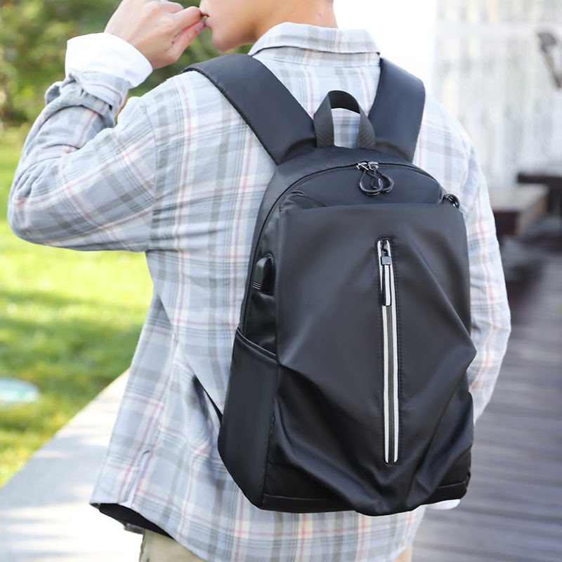Nuevas mochilas de estudiantes de poliéster transfronterizas, mochila de estudiantes coreanos, mochila simple para hombres, bolsas de ocio de viaje