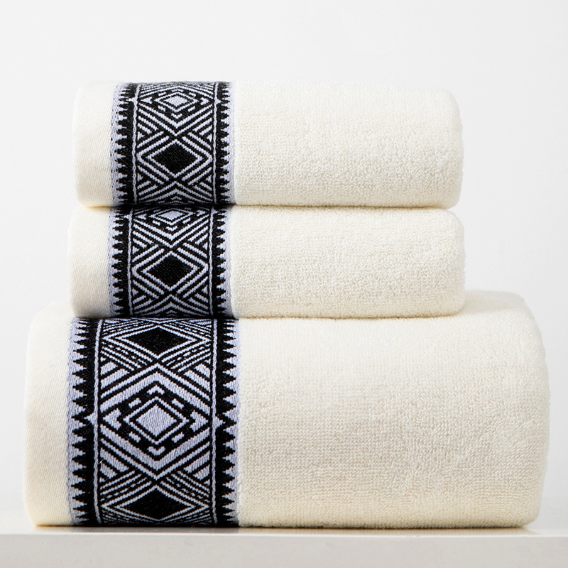 Amazon Cross-Border Pure Cotton Towel Bath Towel Set Household Men's Thickened Soft Absorbent Face Wash Towel Towel