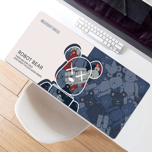 Large mouse pad desk pad thickened edge keyboard pad Xiaohongshu same style grass mouse pad doll creative