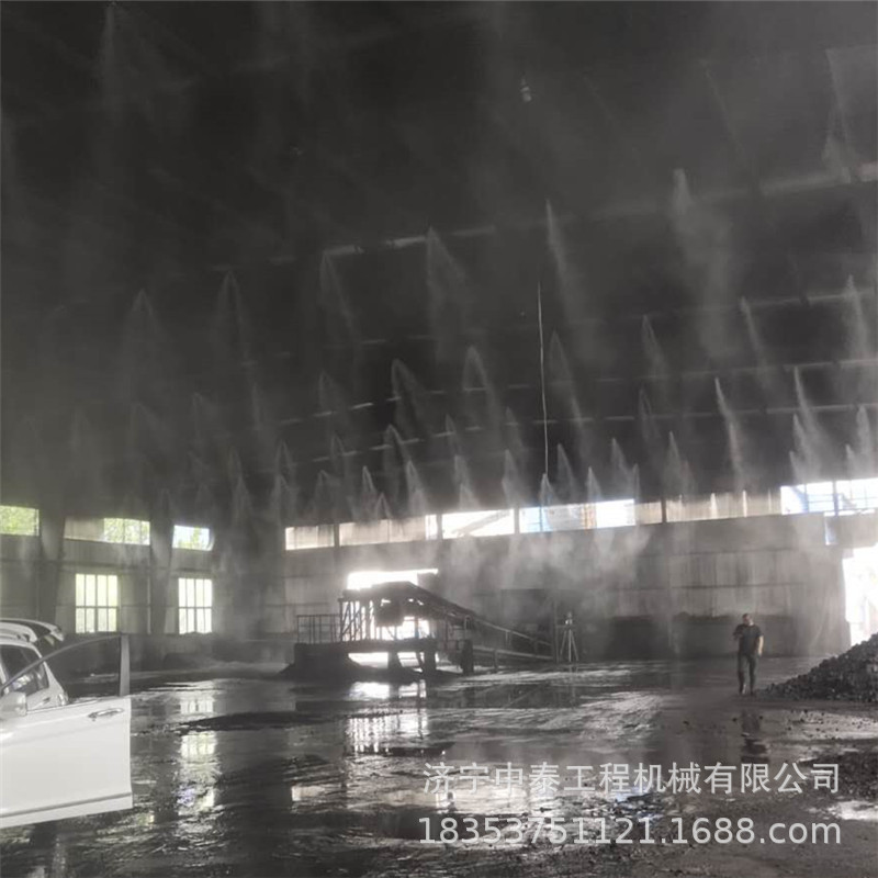 建筑工地围挡喷淋 车间系统降温雾化高压围墙造雾机厂房降尘设备