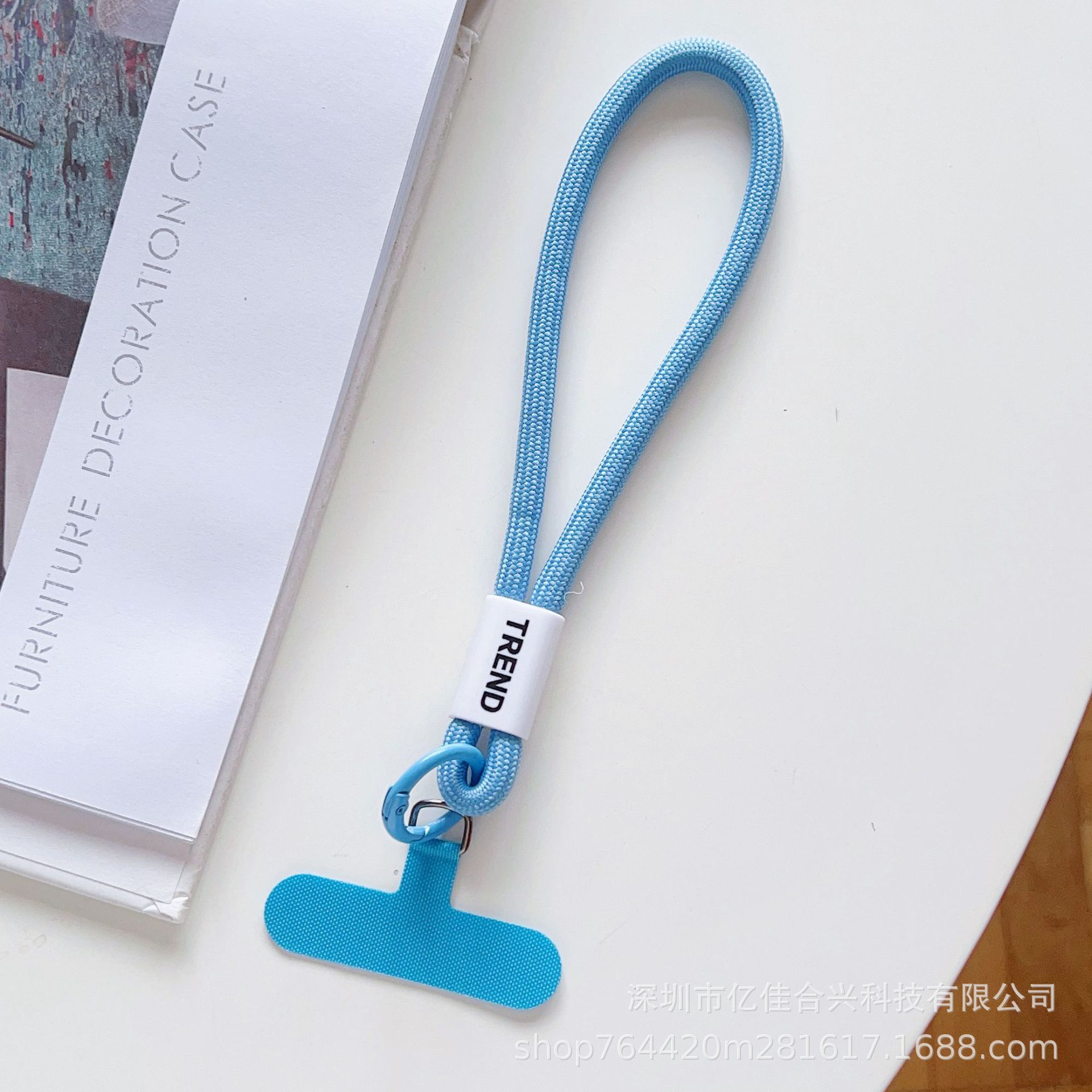 Corto ajustable hebilla de mano anti-pérdida junta de cuerdas de muñeca de poliéster simple de viaje al aire libre