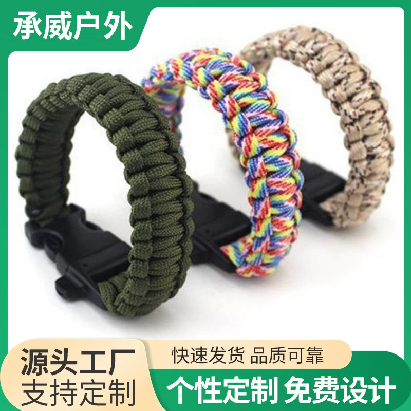 Самый продаваемый на Amazon браслет из паракорда с пряжкой-свистком, уличный браслет из паракорда для выживания, спасательная веревка, ремешок на запястье, ручная веревка