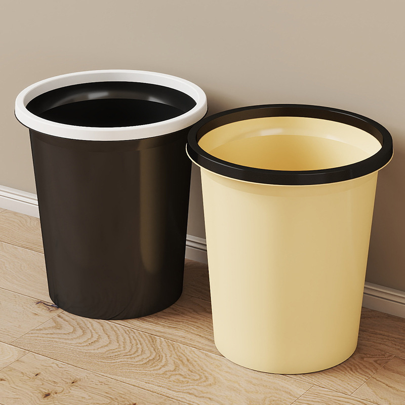 Trash Bin Household Plastic Uncovered Pressure Ring Extra Large Trash Bin Kitchen Living Room Dormitory Toilet Round Trash Bin Trash Bin Household Plastic Uncovered Pressure Ring Extra Large Trash Bin Kitchen Living Room Dormitory Toilet Round Trash Bin