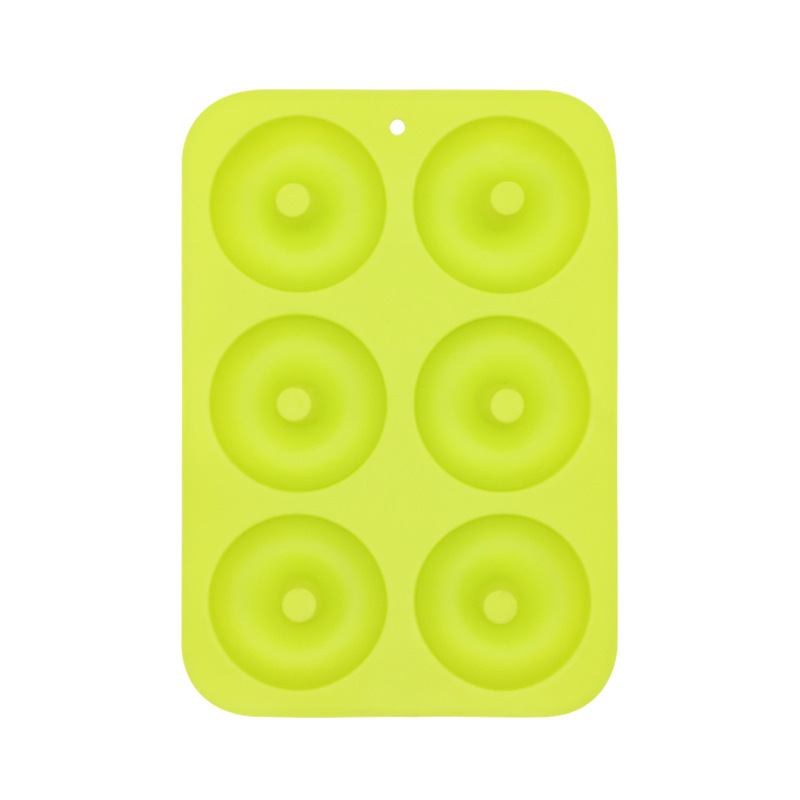 Molde de silicona 6 piezas de rosquilla redonda Molde de horno de bricolaje Molde de pastel de silicona resistente a altas temperaturas de grado alimenticio