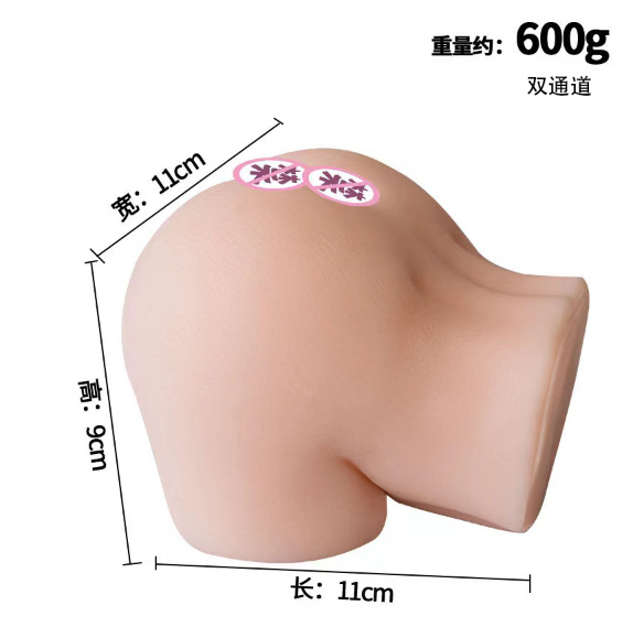 Dual-Channel TPE Male Masturbator with Realistic Buttock Design, Portable Adult Toy — detail image 5
