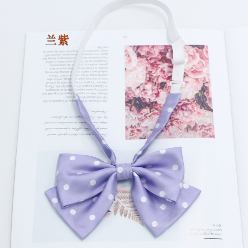 Pajarita de estilo universitario personalizada Pajarita de corbata de estudiante Pajarita de punto personalizado al por mayor con dibujos y muestras