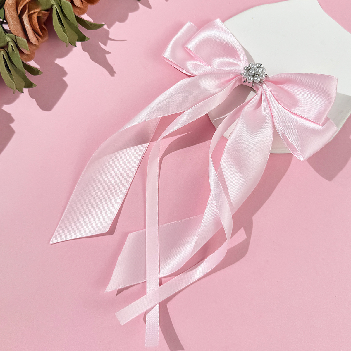 20g Weight Hair Clip Hair Accessories Type 1 Piece Quantity Holiday, Tea Party Occasion Ribbon Material Bow Knot Pattern All Seasons Season Women's Gender Sweet, Simple Style Style Sweet Simple Style Women's Bow Knot Ribbon Hair Clip 6