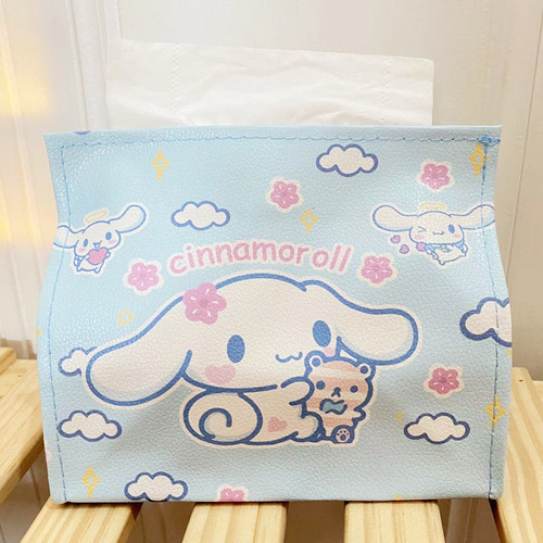 Little white dog Kurumi, cute cartoon PU tissue paper cover, girly heart, car home tissue box, various styles