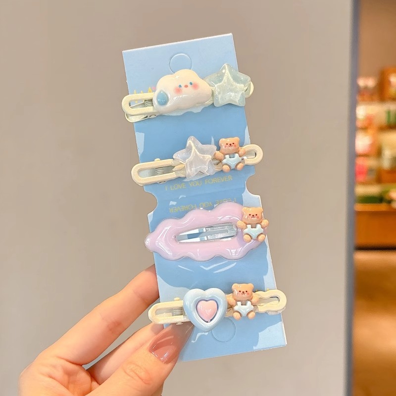 2025 verano pasador de cabello de dopamina colorido lindo frente dulce brocas de cabello rotas no lastimas brocas de cabello adornamientos para el cabello