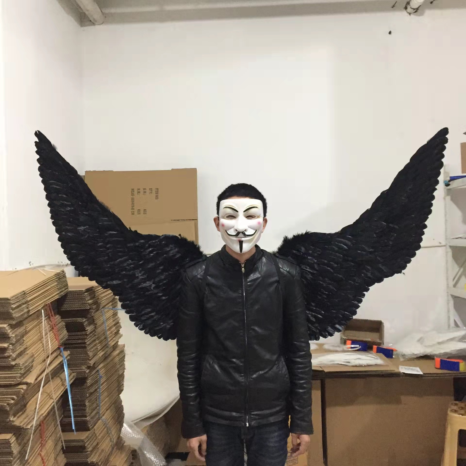 Halloween plumas alas adultos niños fiesta diablo ángel plumas alas props niños ángel alas