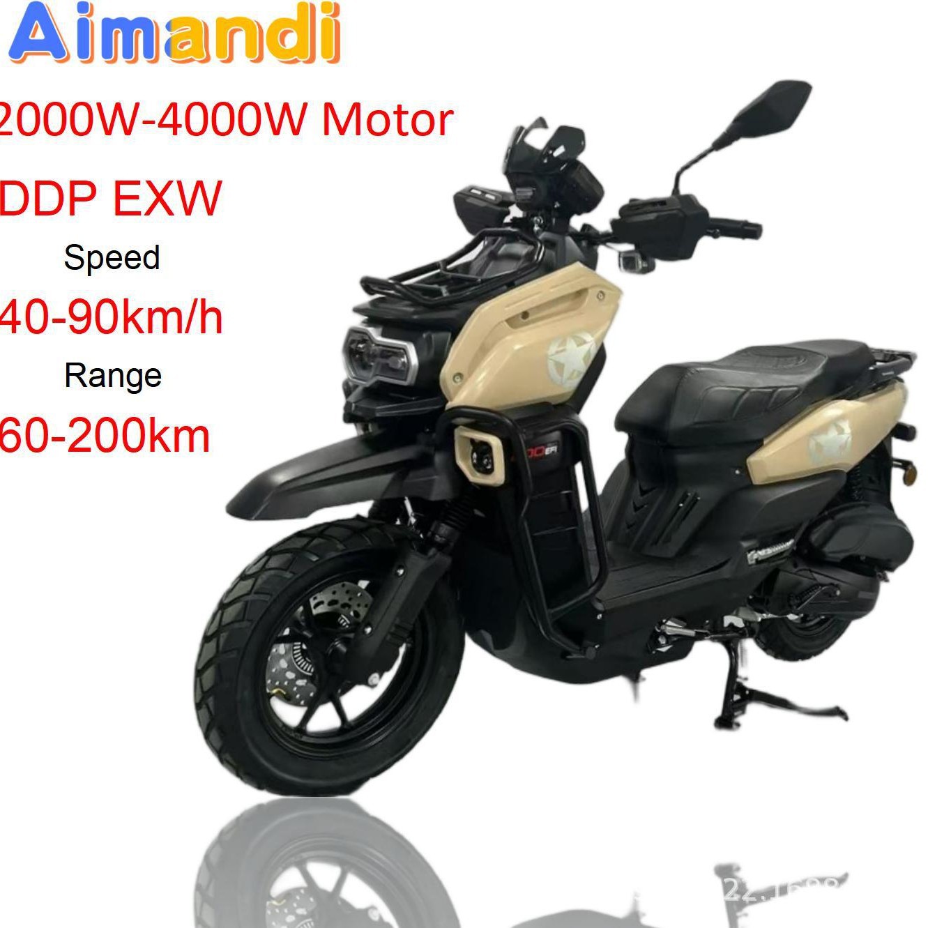 High-Power Foreign Trade Model Electric Motorcycle Tank Adult Two-Wheel Scooter Scooter Supports Customization