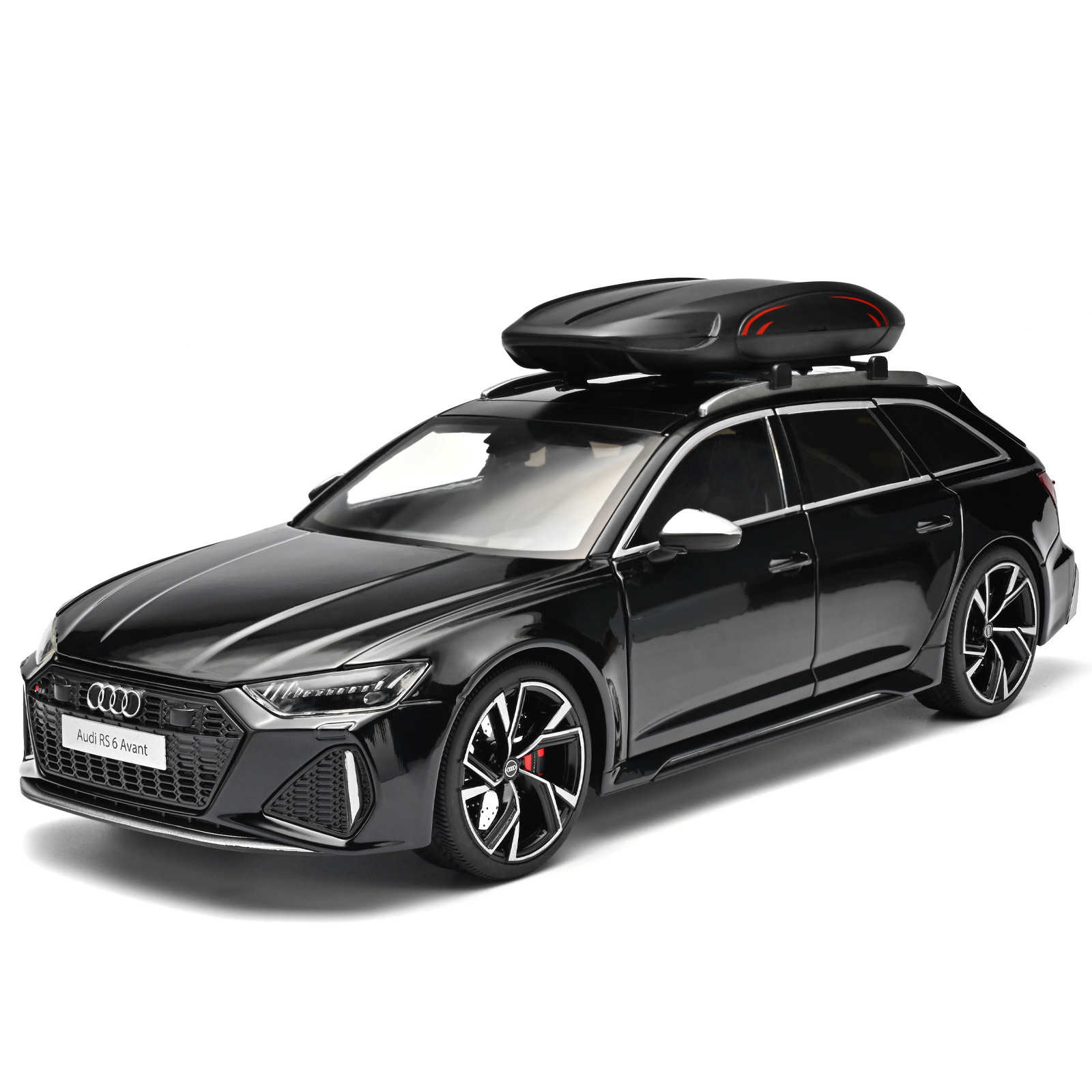 Auténtico autorizado 1: 18 Audi RS6 modelo de automóvil de aleación deslizante sonido y luz de gran tamaño regalo de lujo ligero del Día del Padre para hombres