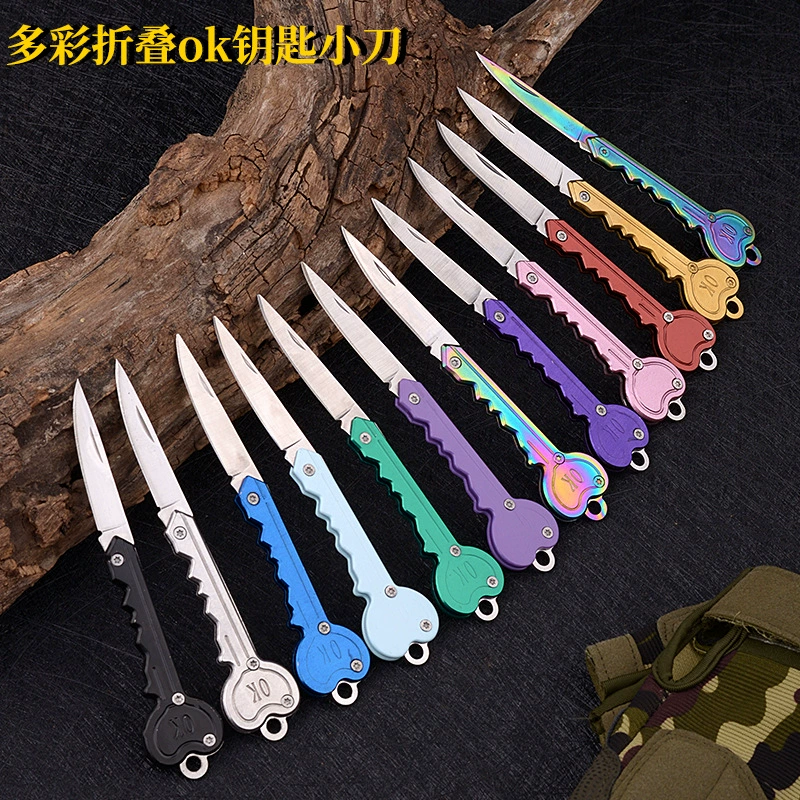 Фабрика Guyogong, карманный нож, красочный нож для ключей, экспресс-нож, нож для ключей, складной нож, удобный нож для фруктов из нержавеющей стали