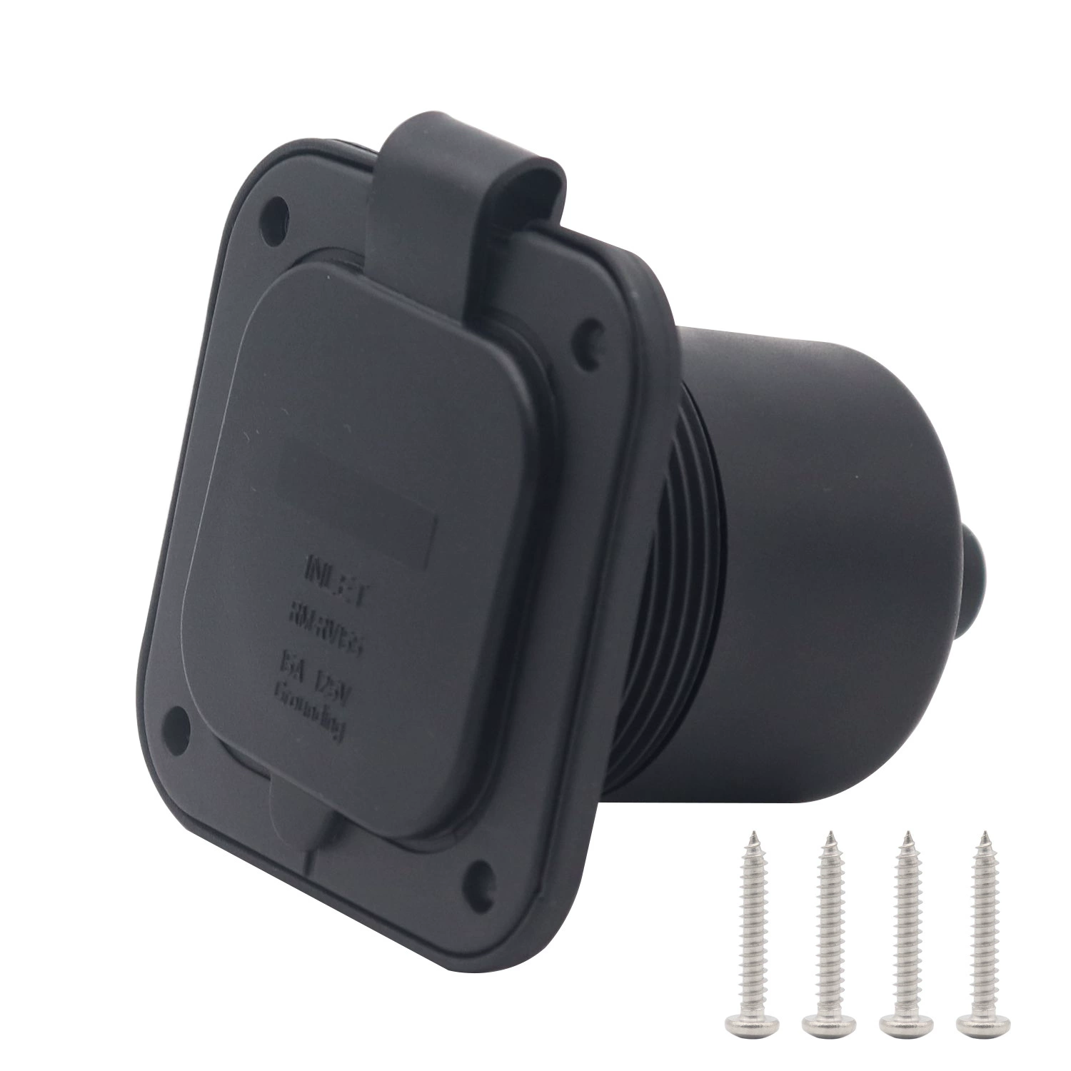 США водонепроницаемая розетка RV вилка питания 15A125V с водонепроницаемой крышкой зарядной сваи 3 иглы яхты розетка питания