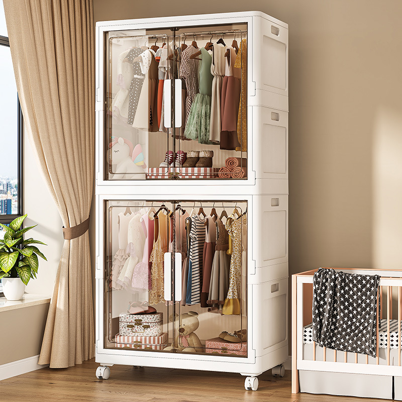 70CM收纳柜儿童衣柜家用客厅宝宝衣橱置物柜子衣服储物柜简易衣柜