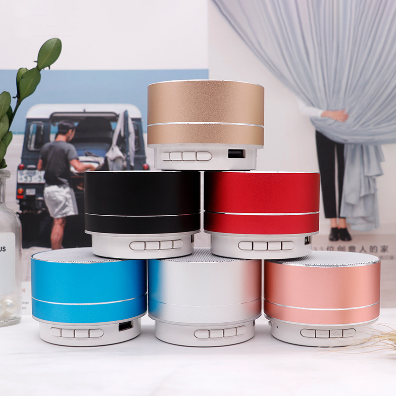 In-Stock Wholesale A10 Metal Bluetooth Speaker Mini Portable Outdoor Speaker with Card Slot Wireless Speaker Gift