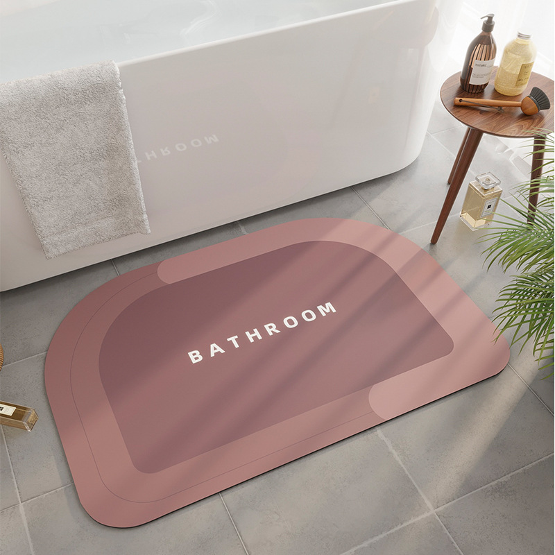 Diatomaceous Earth Soft Mat Absorbent Mat Bathroom Entrance Rugs Slip-Resistant Shower Foot Mat Bathroom Quick-Dry Mat Rugs