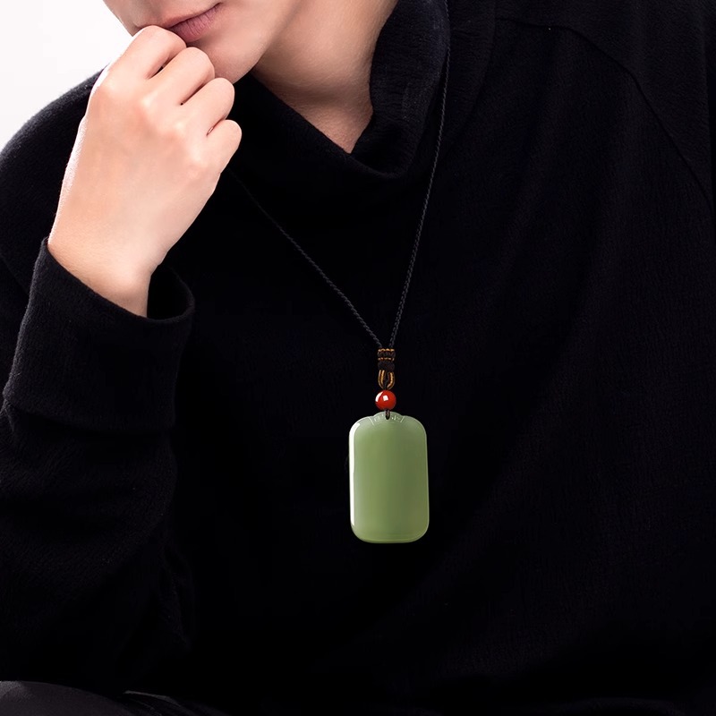 신장 헤티 안 옥 라이트 그린 오리 달걀 그린 핑 무관심 브랜드 펜던트 남녀 하이 엔드 제이드 페이옥 펜던트