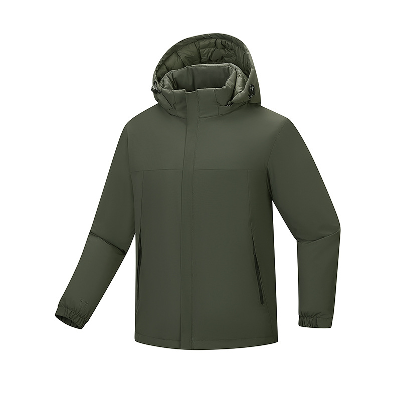 New winter collection: men's casual hooded cotton jacket, suitable for young and middle-aged men, providing warmth and comfort. Model: 17276