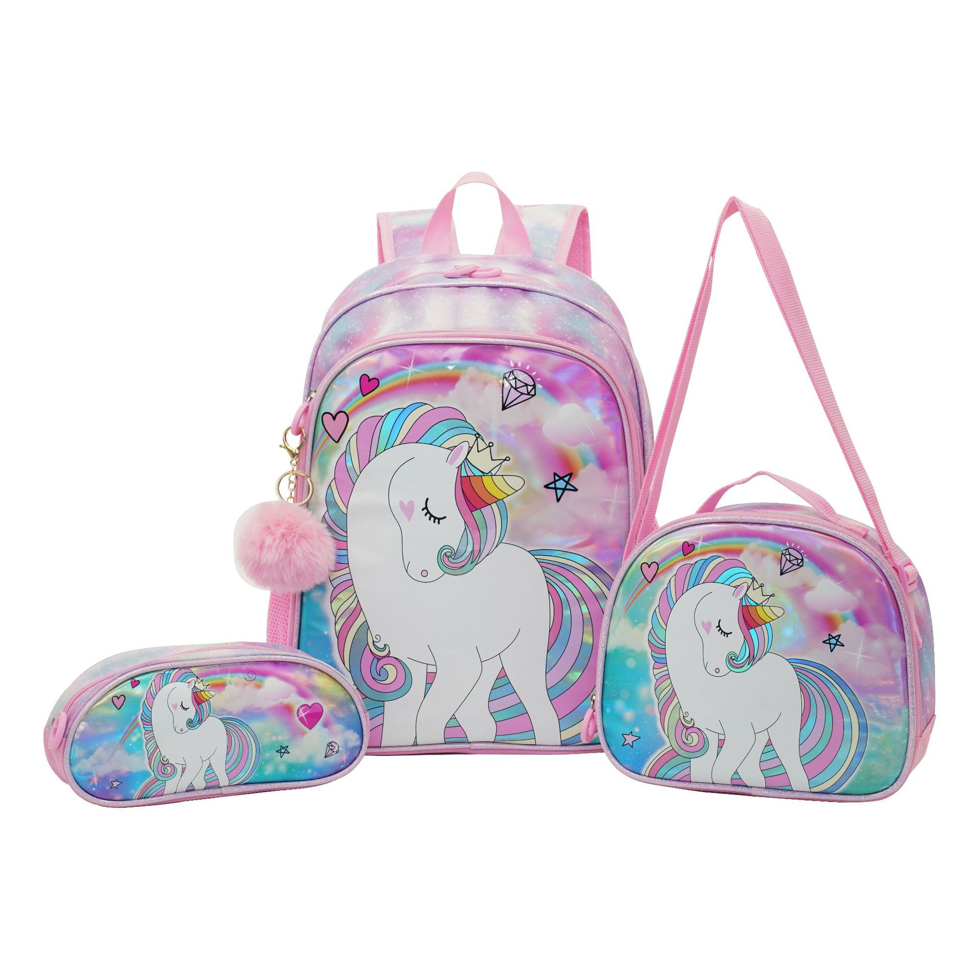 Dibujos animados transfronterizos lindo grado 2-4-6 estudiantes de primaria transpirables para reducir la carga de hombres y mujeres mochilas escolares tridimensionales de hombro para niños de 16 pulgadas