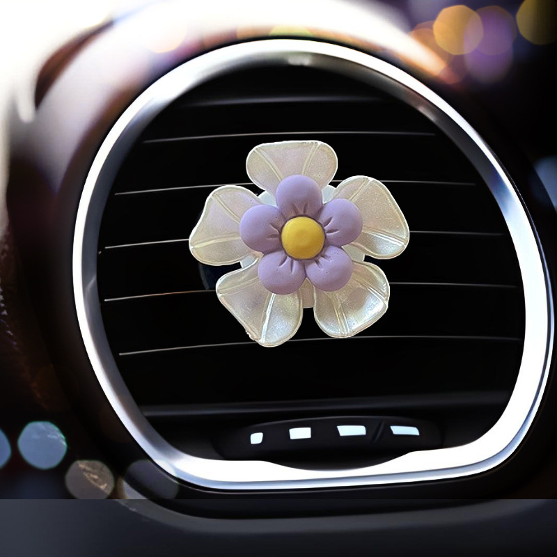 Aire acondicionado de coche, clip de salida de aire, decoración de aromaterapia, decoración de coche, desodorante de coche, perfume, flores frescas creativas