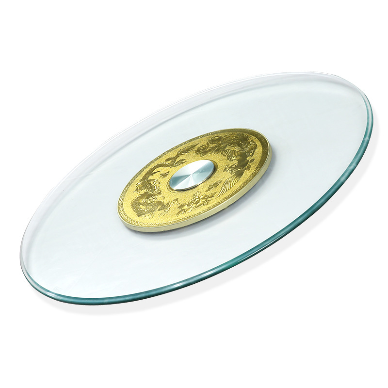 식탁 턴테이블 강화유리 턴테이블 호텔 대형 원형 테이블 탑 회전 데스크탑 턴테이블 홈 두꺼워짐 고온 내성