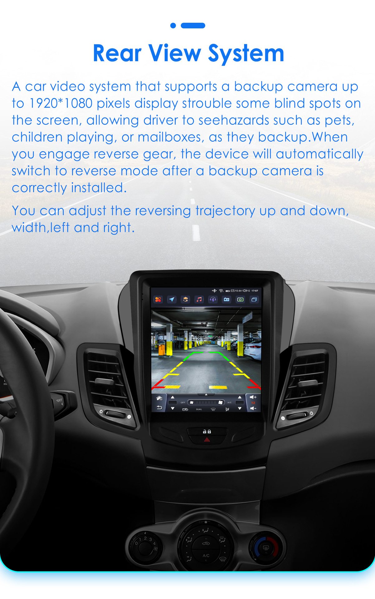 Central Control Navigation Is Suitable for Ford Fiesta 09-16 Models with Vertical Screen Bluetooth Player Multimedia Navigation System