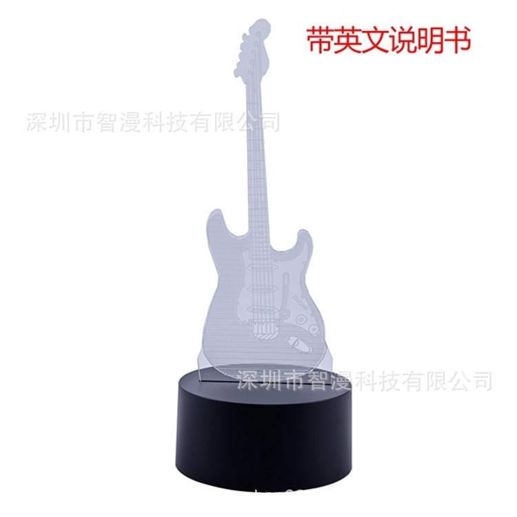 Transfronterizo nuevo exótico 3D luz de la noche titular USB Toque control Remoto colorido luz de la noche lámpara de mesa de acrílico combinación base