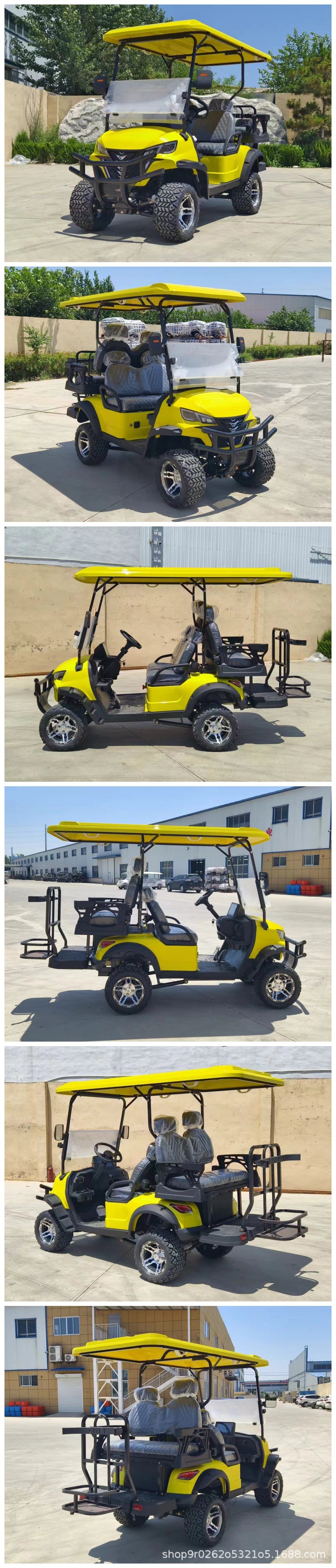 4-6 Seats Golf Cart Electric Sightseeing Car Four-Wheel Export Export Scenic Spot Hotel Reception Mobility Scooter