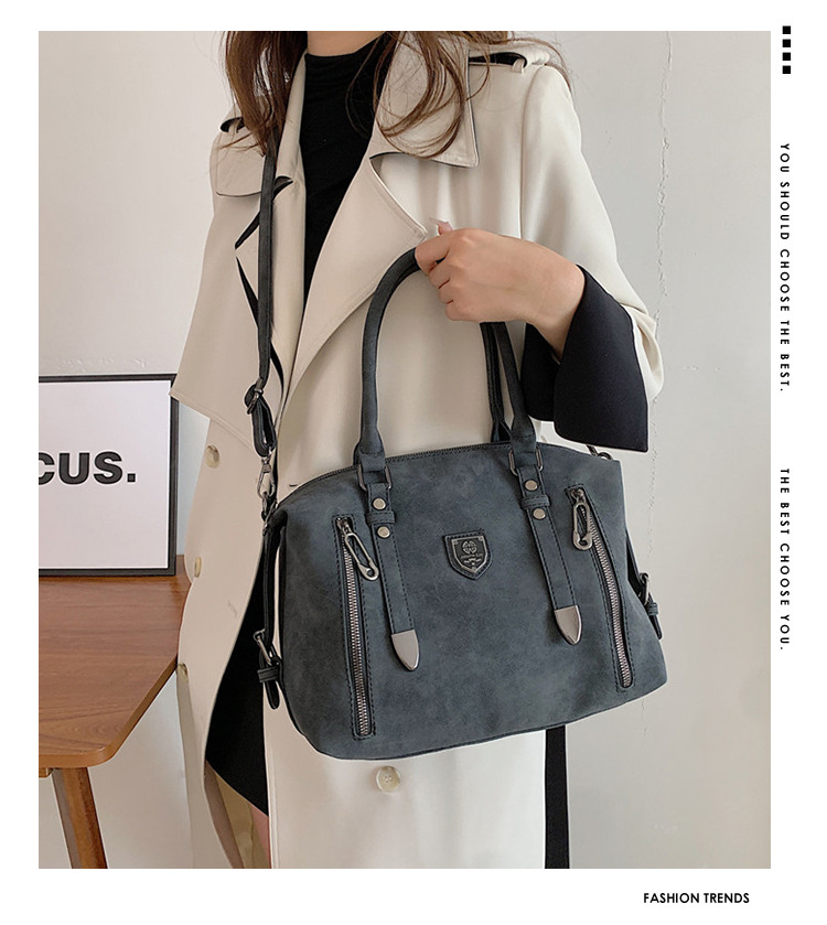 New cross-border foreign trade women's bag 2024 Retro casual handbag, European and American trend single-shoulder crossbody bag, tote bag for women Specification drawing