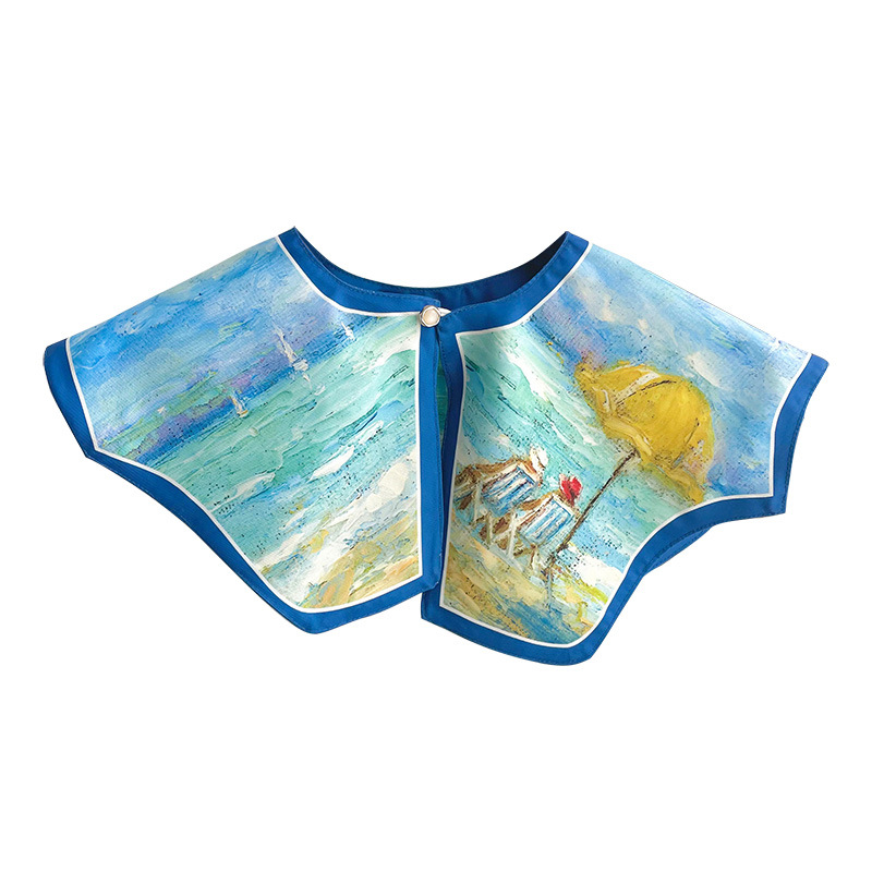 Nuevo chal protector solar de verano de las mujeres al aire libre con aire acondicionado decoración de la habitación chaleco de protección del cuello pequeña bufanda falsa bufanda anudada