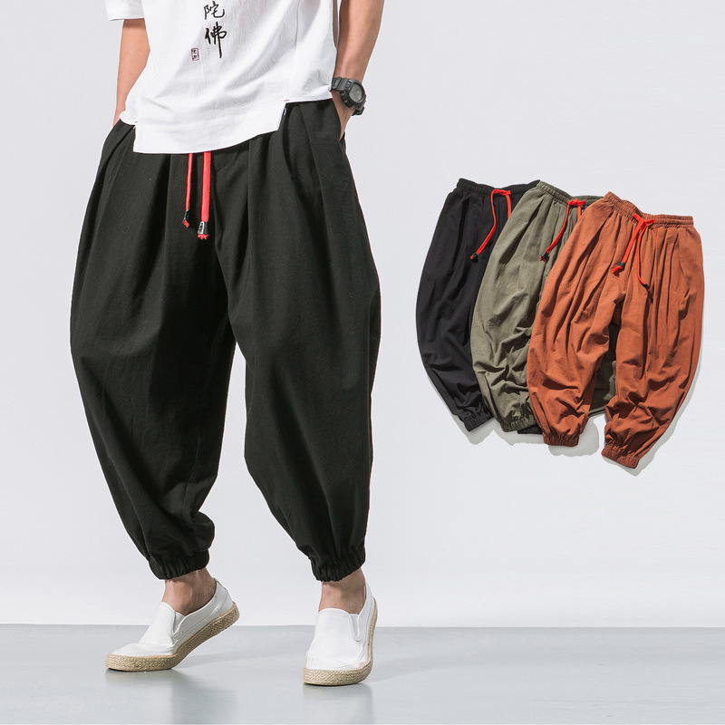 Foreign Trade Hip-Hop Lantern Harem Pants for Plus-Size Individuals, Loose Fit, Extra Large Size, Wide-Leg Jogger Pants, Trendy Carrot Pants