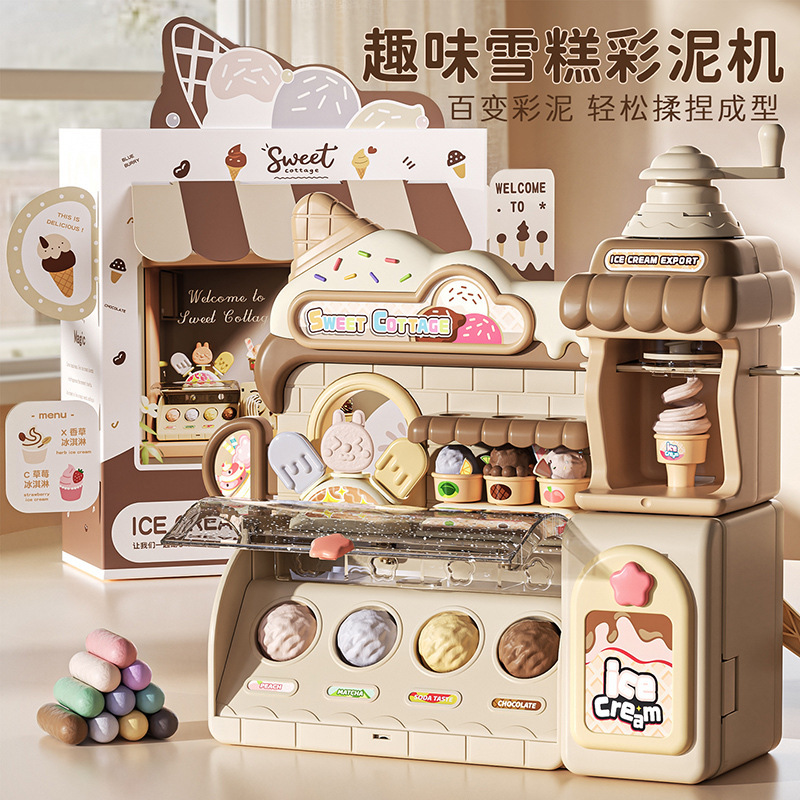 Ice Cream Colored Clay Toys for Kidsren and Girls Non-Toxic Kidsren's Food Grade Plasticine Ultra-Light Clay Gifts 3 Years Old 6
