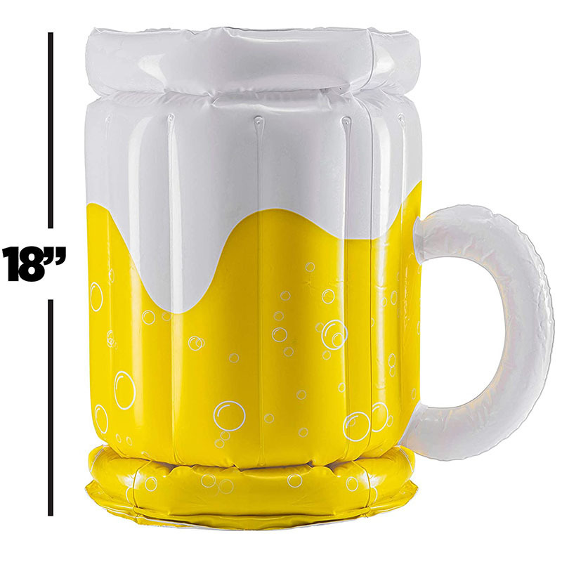 インフレータブルビールグラス屋外ポータブル氷バケツビーチプールパーティービール冷却器氷ブロック冷蔵空気充填用品|undefined