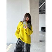 【王琪芝】兔毛软糯毛衣女秋冬款宽松套头针织衫上衣WQ037圆领
