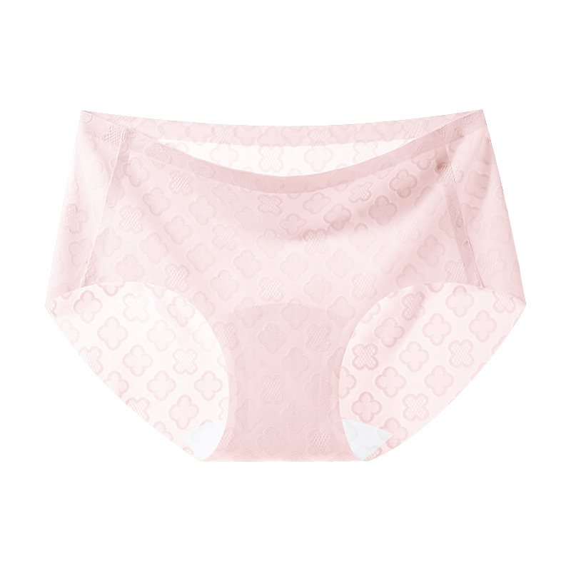 Bragas de seda de hielo sin costuras Yoga entrepierna antibacteriana entrepierna de algodón puro rango largo cintura media pantalones cortos triangulares finos de verano para niñas