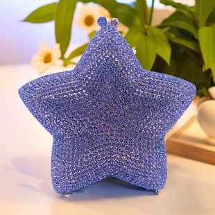Star Crystal Bag New Small Star Diamond Dinner Bag Export Banquet Accessible Luxury Full Diamond Hand Bag for Women
