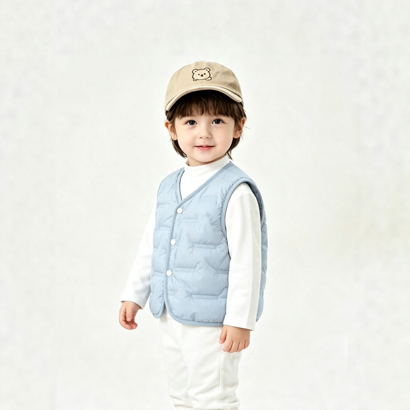Autumn/Winter Children's Cotton Vest, Lightweight New Style, Round Neck, Puff Style, Wearable Inside and Out, Export