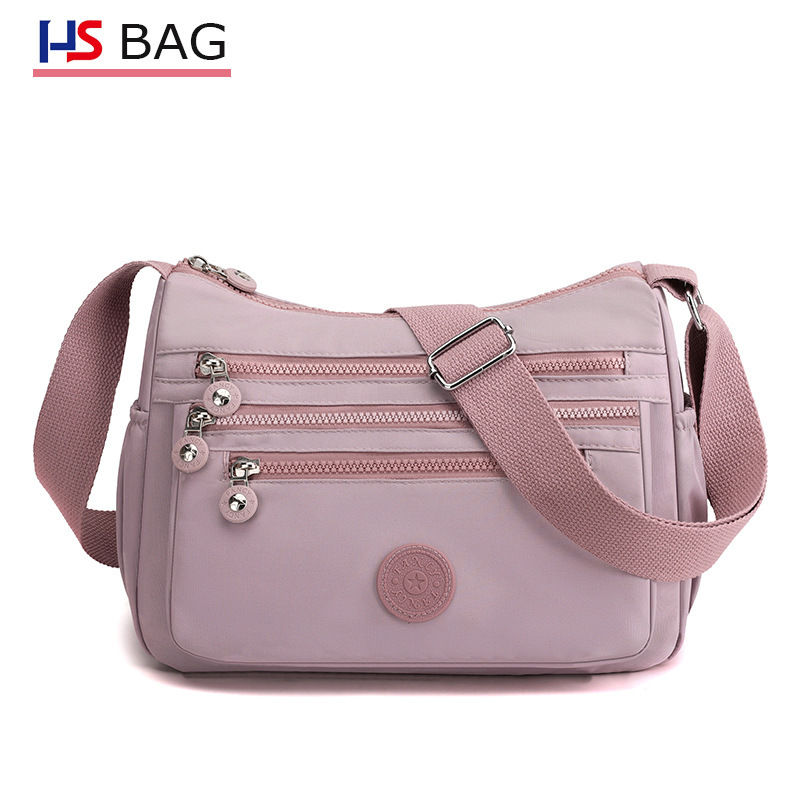 New Women's Shoulder Bag Oxford Cloth Multi-Layer Large Capacity Crossbody Bag Simple and Fashionable Women's Trendy Backpack