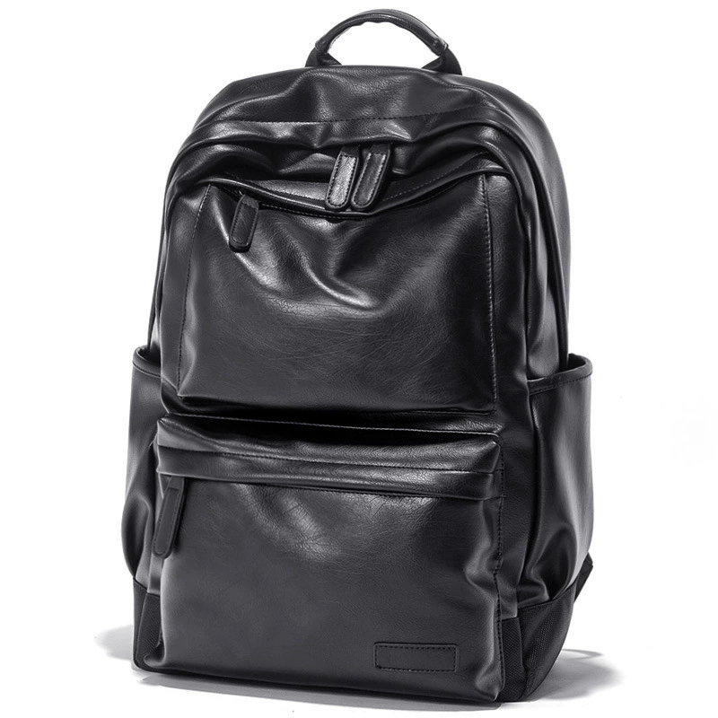 Backpack polyurethane, spacious laptop compartment, men's leisure bag 2023 collection