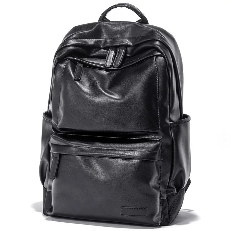 Backpack polyurethane, spacious laptop compartment, men's leisure bag 2023 collection
