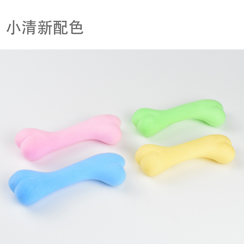 El nuevo juguete para mascotas TPR perfumado espuma hueso perro diente palo pelo dorado catador diente mordedura juguete