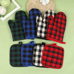 Kitchen microwave oven heat insulation set, cross-border best-selling thick high-temperature steam box gloves two-piece set