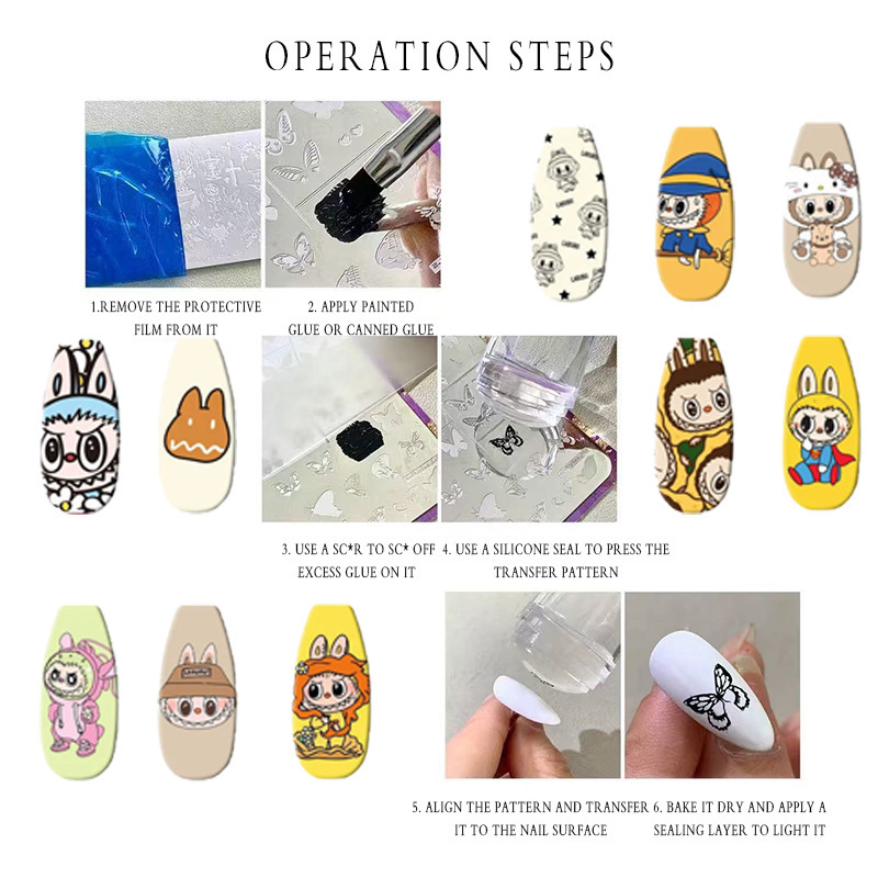 鋼板マニキュアプレート DIY ペイントマニキュア印刷転写テンプレート複雑な印刷鋼板マルチスタイルマニキュアツール|undefined