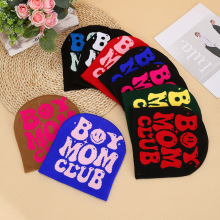 亚马逊秋冬Boy MOMCLUB提花针织帽定制Y2k男女帽子嘻哈保暖毛线帽