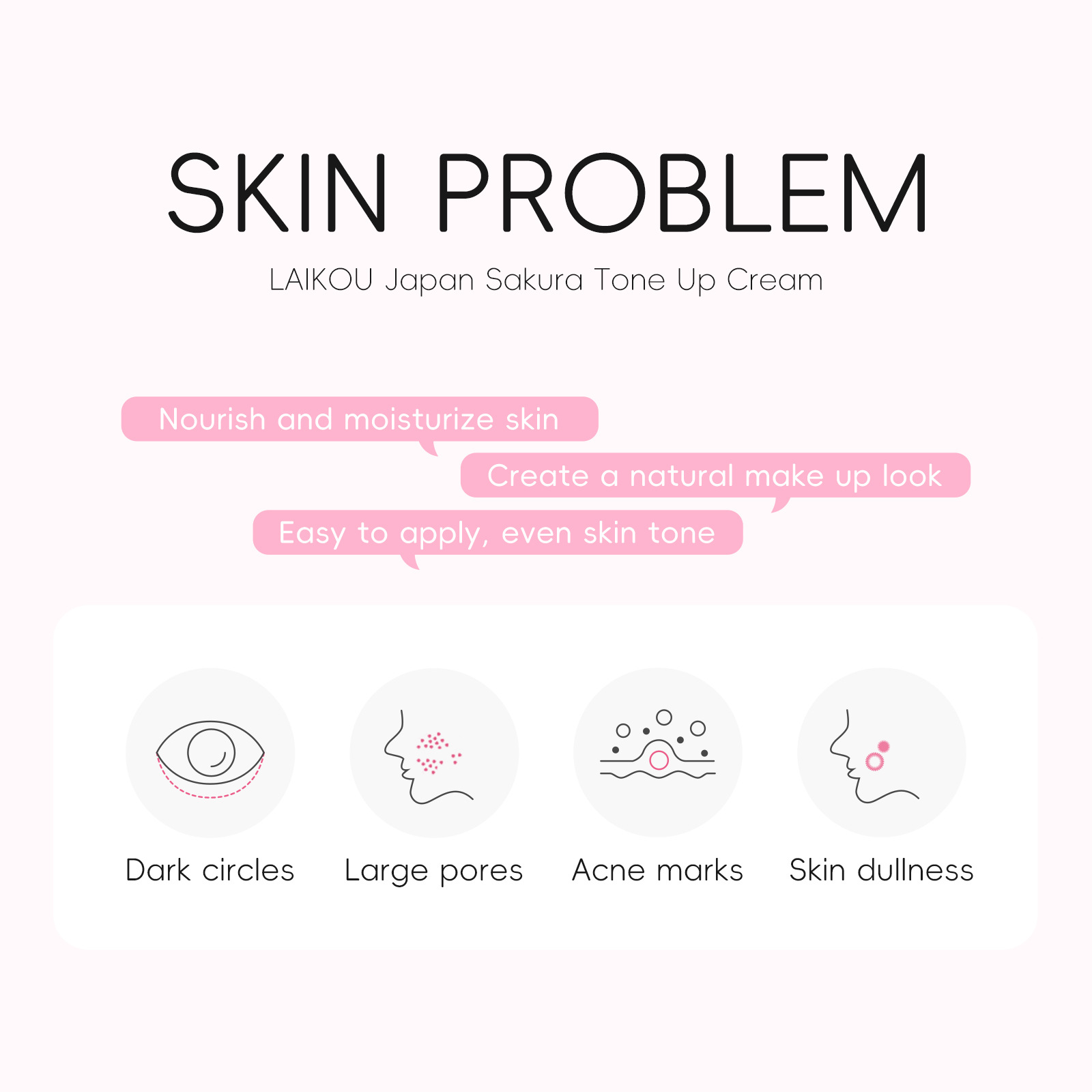 LAIKOU Sakura Natural Cream 30g Skin Care and Cosmetic Moisturizing, Hydrating, Hydrating and Beautifying Lazy Person's Face cream undefined